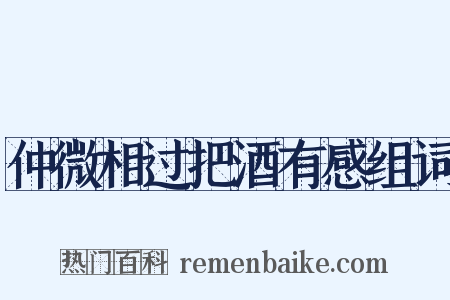 仲微相过把酒有感组词是什么意思的图片